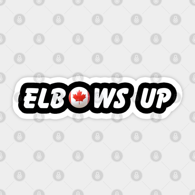 Elbows-Up Sticker by Creatifly Graphic Tees